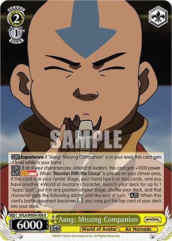 Aang: Missing Companion, Avatar: The Last Airbender ATLA/WX04-008 U