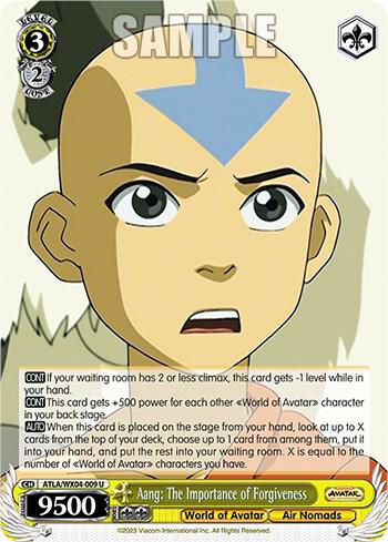 Aang: The Importance of Forgiveness, Avatar: The Last Airbender ATLA/WX04-009 U