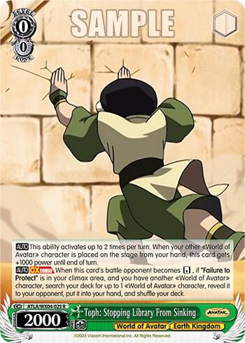 Toph: Stopping Library From Sinking, Avatar: The Last Airbender ATLA/WX04-025 R