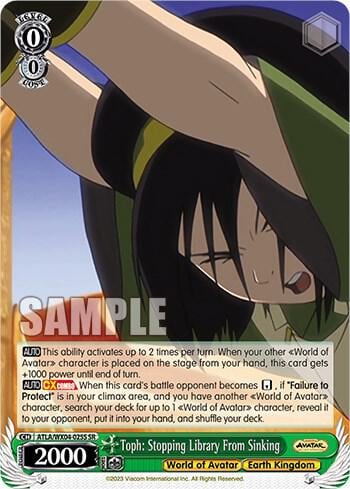 Toph: Stopping Library From Sinking (SR), Avatar: The Last Airbender ATLA/WX04-025S SR