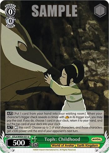 Toph: Childhood, Avatar: The Last Airbender ATLA/WX04-031 U
