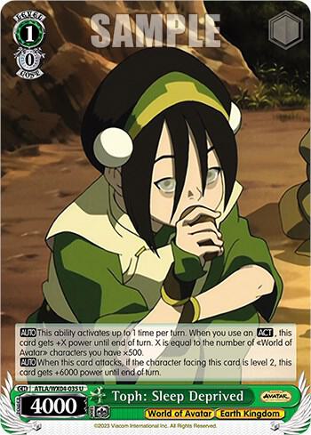 Toph: Sleep Deprived, Avatar: The Last Airbender ATLA/WX04-035 U