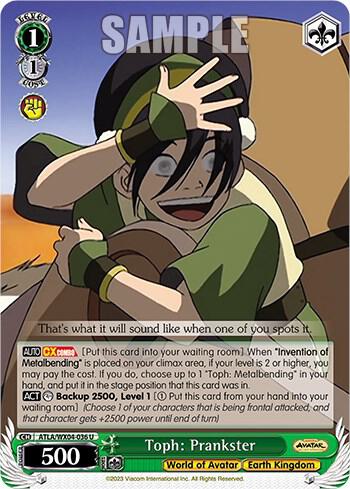 Toph: Prankster, Avatar: The Last Airbender ATLA/WX04-036 U