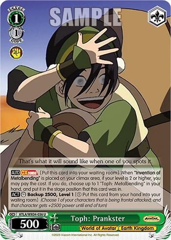 Toph: Prankster, Avatar: The Last Airbender ATLA/WX04-036 U