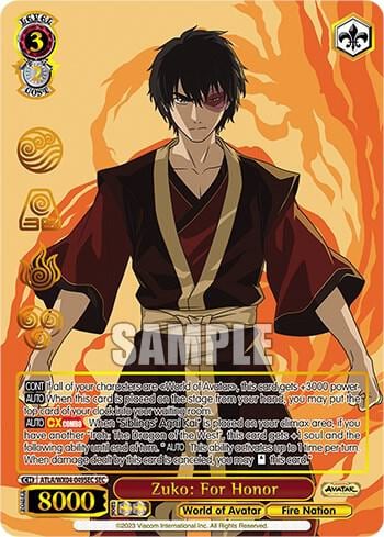 Zuko: For Honor (SEC), Avatar: The Last Airbender ATLA/WX04-049SEC SEC