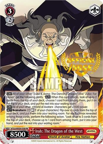 Iroh: The Dragon of the West (Judge Promo), Avatar: The Last Airbender ATLA/WX04-058PR PR