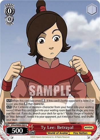 Ty Lee: Betrayal, Avatar: The Last Airbender ATLA/WX04-060 U