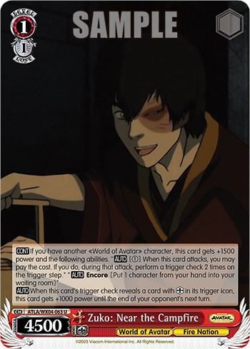 Zuko: Near the Campfire, Avatar: The Last Airbender ATLA/WX04-063 U