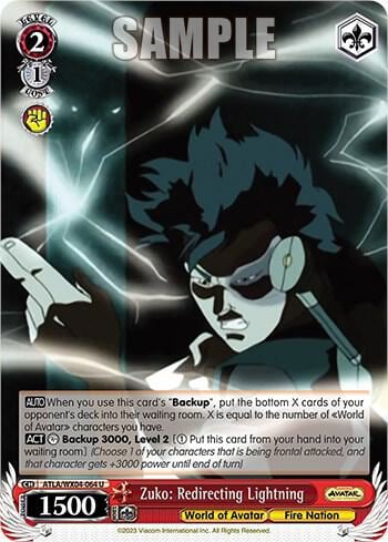 Zuko: Redirecting Lightning, Avatar: The Last Airbender ATLA/WX04-064 U