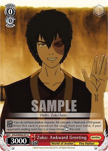 Zuko: Awkward Greeting, Avatar: The Last Airbender ATLA/WX04-071 C