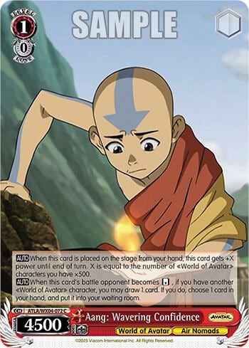 Aang: Wavering Confidence, Avatar: The Last Airbender ATLA/WX04-072 C