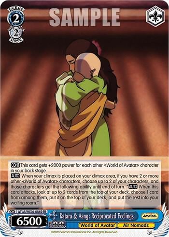 Katara & Aang: Reciprocated Feelings (SR), Avatar: The Last Airbender ATLA/WX04-086S SR