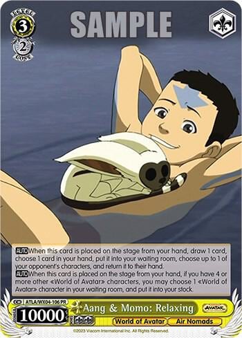 Aang & Momo: Relaxing, Avatar: The Last Airbender ATLA/WX04-106 PR