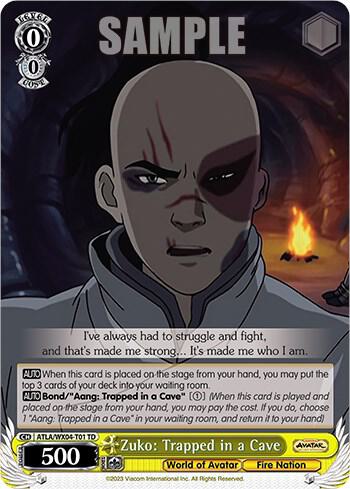 Zuko: Trapped in a Cave, Avatar: The Last Airbender ATLA/WX04-T01 TD