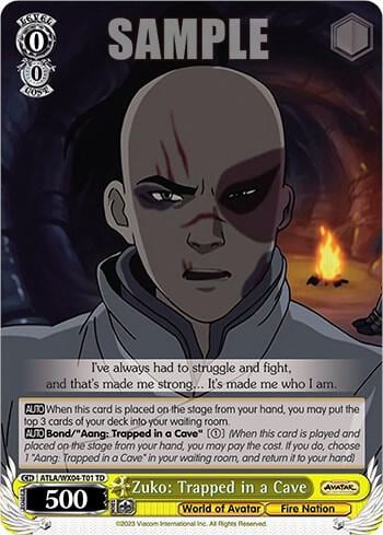 Zuko: Trapped in a Cave, Avatar: The Last Airbender ATLA/WX04-T01 TD