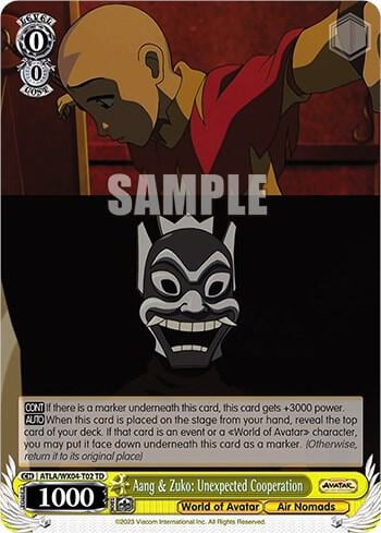 Aang & Zuko: Unexpected Cooperation, Avatar: The Last Airbender ATLA/WX04-T02 TD