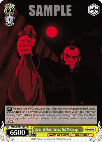 Admiral Zhao: Killing the Moon Spirit, Avatar: The Last Airbender ATLA/WX04-T07 TD