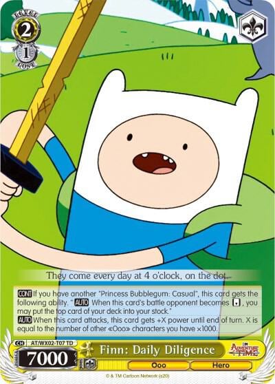 Finn: Daily Diligence, Adventure Time AT/WX02-T07 TD