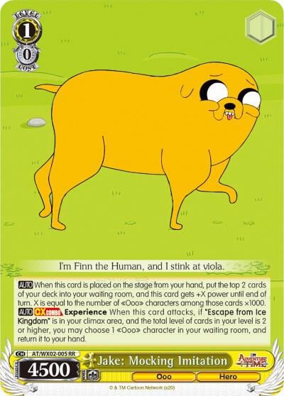 Jake: Mocking Imitation, Adventure Time AT/WX02-005 RR