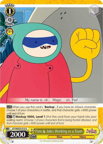 Finn & Jake: Working as a Team, Adventure Time AT/WX02-013 U