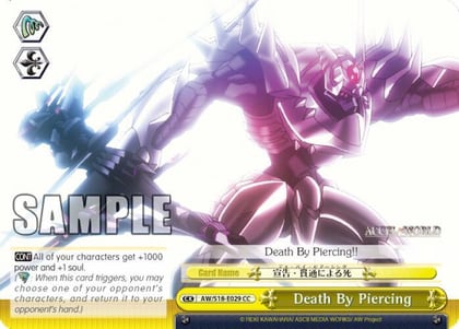 Death By Piercing, Accel World AW/S18-E029 CC