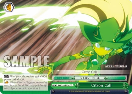 Citron Call, Accel World AW/S18-E054 CC