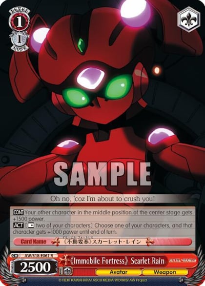 "Immobile Fortress" Scarlet Rain, Accel World AW/S18-E061 R