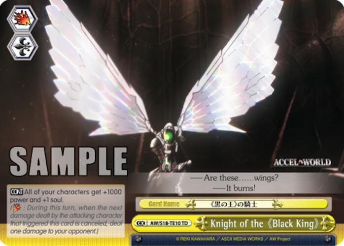 Knight of the "Black King", Accel World AW/S18-TE10 TD