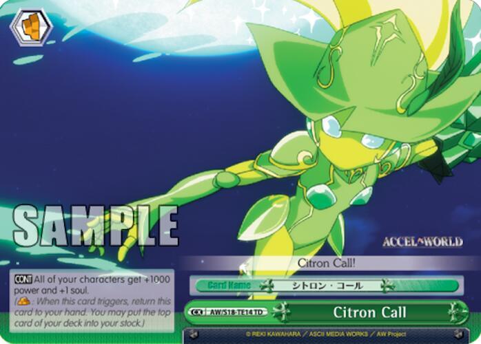 Citron Call (TD), Accel World AW/S18-TE14 TD