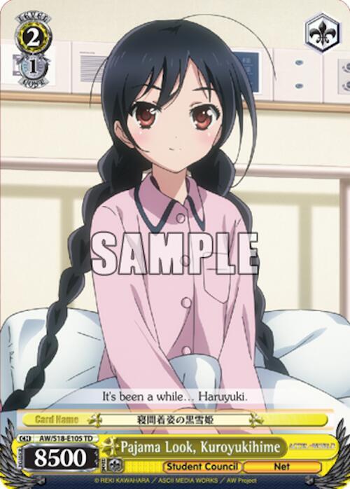 Pajama Look, Kuroyukihime, Accel World AW/S18-E105 TD