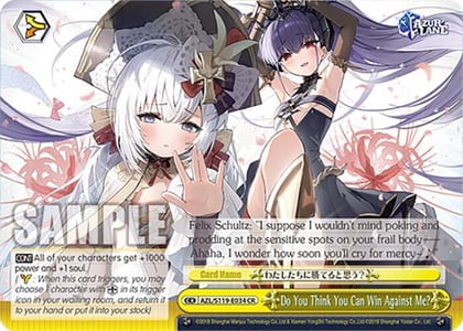 Do You Think You Can Win Against Me?, Azur Lane Vol. 2 AZL/S119-E034 CR