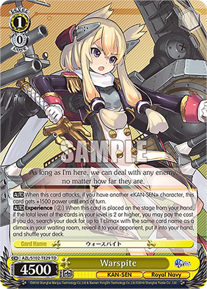 Warspite, Azur Lane AZL/S102-TE29 TD