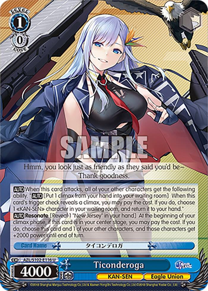 Ticonderoga, Azur Lane AZL/S102-E116 U