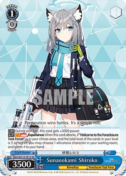 Sunaookami Shiroko, Blue Archive BAV/W112-TE15 TD
