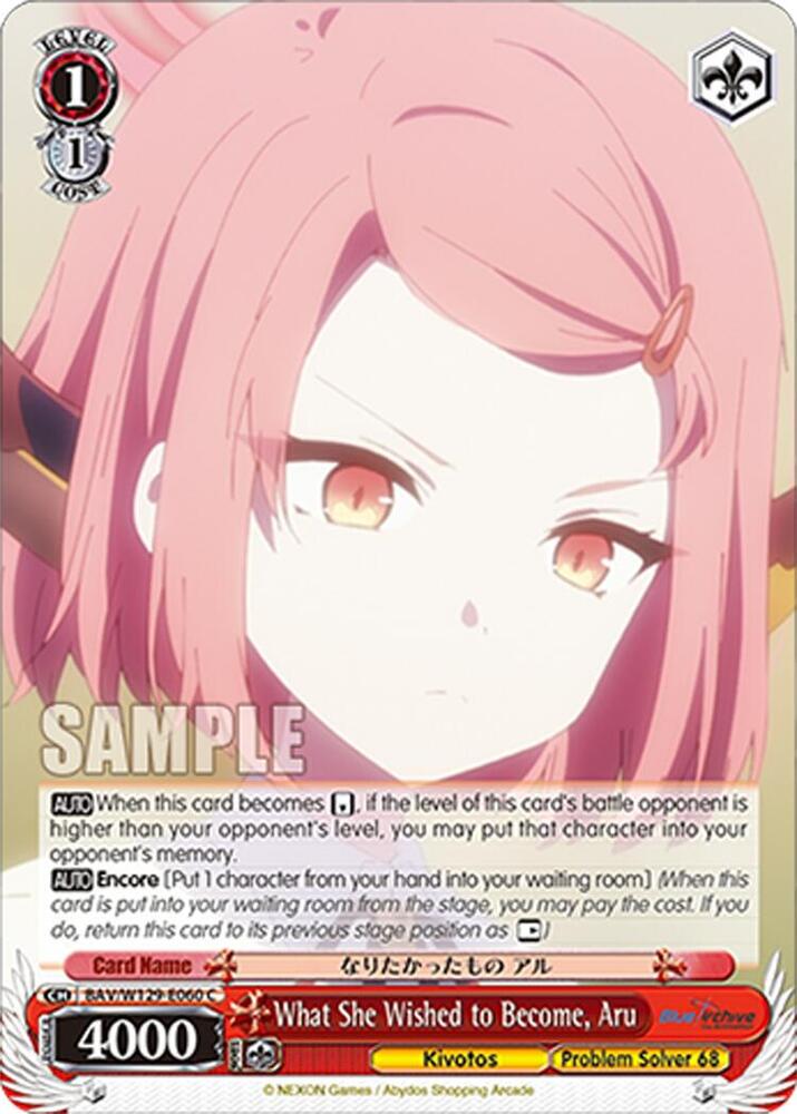 What She Wished to Become, Aru, Blue Archive The Animation BAV/W129-E060