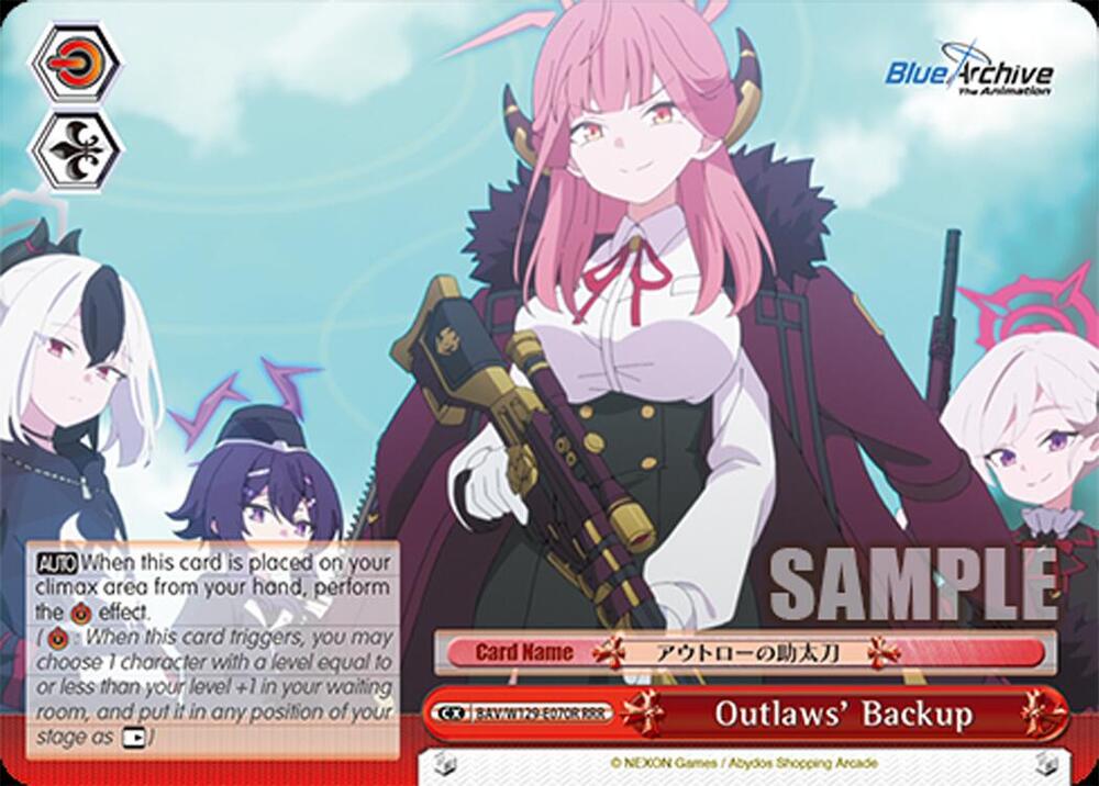 Outlaws' Backup (RRR), Blue Archive The Animation BAV/W129-E070R