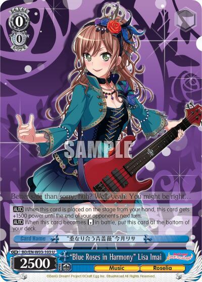 "Blue Roses in Harmony" Lisa Imai, BanG Dream! Girls Band Party! MULTI LIVE BD/EN-W03-103 U