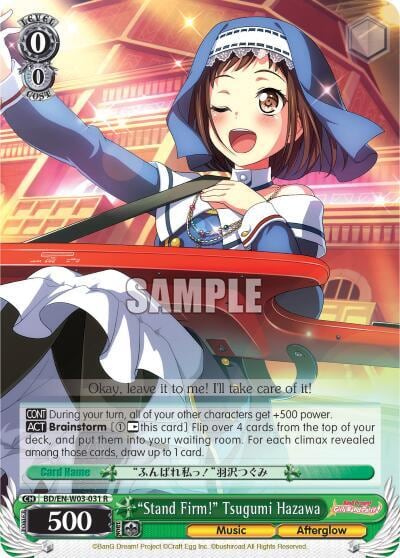 "Stand Firm!" Tsugumi Hazawa, BanG Dream! Girls Band Party! MULTI LIVE BD/EN-W03-031 R