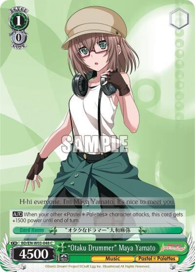 "Otaku Drummer" Maya Yamato, BanG Dream! Girls Band Party! MULTI LIVE BD/EN-W03-048 C