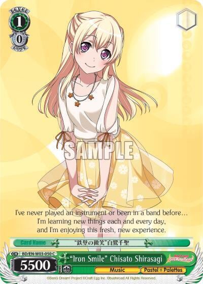 "Iron Smile" Chisato Shirasagi, BanG Dream! Girls Band Party! MULTI LIVE BD/EN-W03-050 C