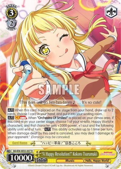 "A Happy Revolution!" Kokoro Tsurumaki, BanG Dream! Girls Band Party! MULTI LIVE BD/EN-W03-007 R