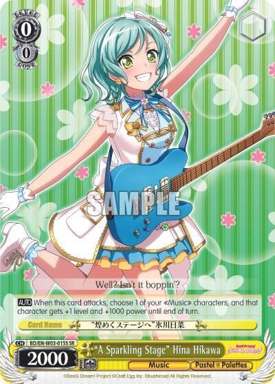 "A Sparkling Stage" Hina Hikawa (SR), BanG Dream! Girls Band Party! MULTI LIVE BD/EN-W03-015S SR
