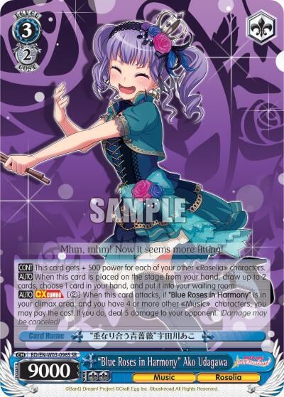 "Blue Roses in Harmony" Ako Udagawa (SR), BanG Dream! Girls Band Party! MULTI LIVE BD/EN-W03-096S SR