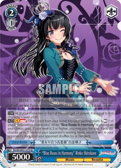 "Blue Roses in Harmony" Rinko Shirokane (SR), BanG Dream! Girls Band Party! MULTI LIVE BD/EN-W03-107S SR