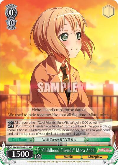 "Childhood Friends" Moca Aoba, BanG Dream! Girls Band Party! MULTI LIVE BD/EN-W03-039 U