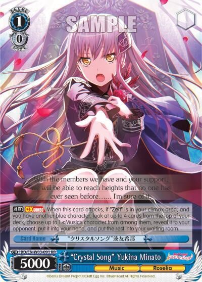"Crystal Song" Yukina Minato, BanG Dream! Girls Band Party! MULTI LIVE BD/EN-W03-091 RR