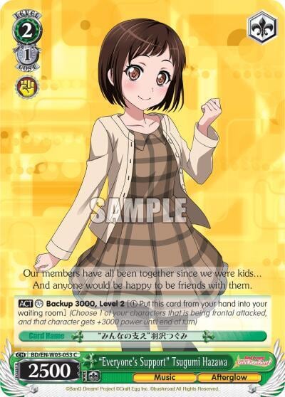 "Everyone's Support" Tsugumi Hazawa, BanG Dream! Girls Band Party! MULTI LIVE BD/EN-W03-053 C