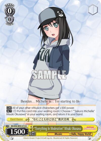 "Everything In Moderation" Misaki Okusawa, BanG Dream! Girls Band Party! MULTI LIVE BD/EN-W03-014 C