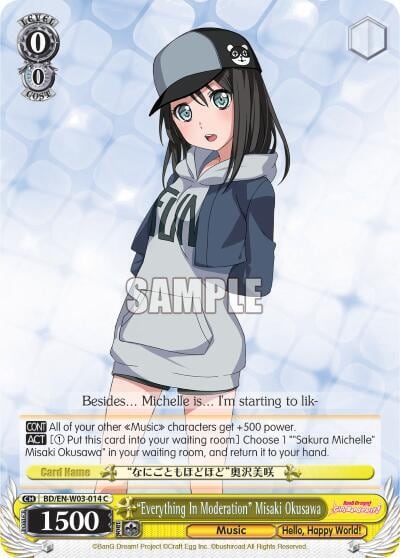 "Everything In Moderation" Misaki Okusawa, BanG Dream! Girls Band Party! MULTI LIVE BD/EN-W03-014 C