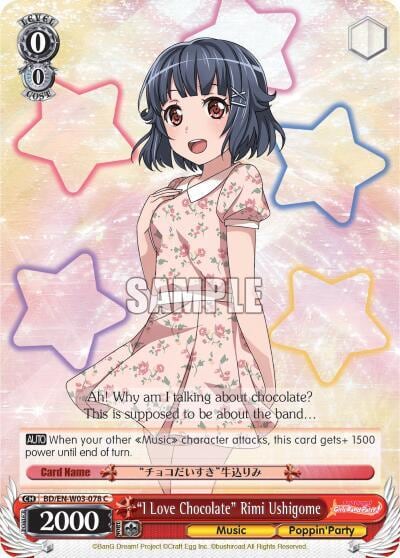 "I Love Chocolate" Rimi Ushigome, BanG Dream! Girls Band Party! MULTI LIVE BD/EN-W03-078 C